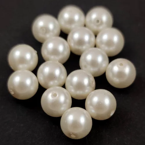 Preciosa tekla üveg gyöngy - White - 8mm 