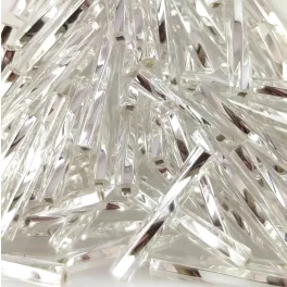   Preciosa szalmagyöngy - csavart mintás - Silver Lined Crystal - 15mm