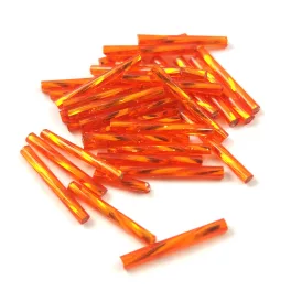   Preciosa szalmagyöngy - csavart - Silver Lined Orange - 20mm