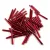 Preciosa szalmagyöngy - csavart mintás - Silver Lined Ruby - 20mm