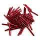 Preciosa szalmagyöngy - csavart mintás - Silver Lined Ruby - 20mm