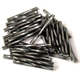   Preciosa szalmagyöngy - csavart - Silver Lined Black Diamond - 25mm