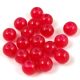 Pressed Round Glass Bead - 8mm - Raspberry