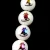 Pressed Round Glass Bead - Vitrail Bell - 10mm - White