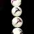 Pressed Round Glass Bead - Metallic Purple  Deer - 10mm - White