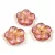 Cseh préselt virág gyöngy - Crystal Pink Gold - 14mm