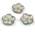 Cseh préselt virág gyöngy - Crystal Light Sapphire Gold - 14mm