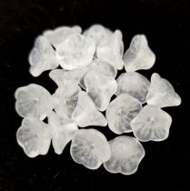   Cseh préselt virág gyöngy - harangvirág - Crystal Matt - 7x5mm