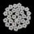 Czech pressed flower bead - Alabaster Pearl Luster - 5mm