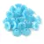 Czech pressed flower bead - bluebell - Alabaster Light Blue Luster - 7x5mm