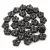 Czech pressed flower bead - Jet - 5mm