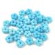 Czech pressed flower bead - Turquoise Blue - 5mm