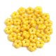 Czech pressed flower bead - Yellow Luster - 5mm