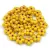 Czech pressed flower bead - Yellow Copper - 5mm