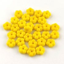Cseh préselt virág gyöngy - Yellow - 5mm