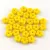Czech pressed flower bead - Yellow - 5mm