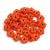 Czech pressed flower bead - Orange Gold - 5mm