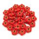 Czech pressed flower bead - Light Red Gold - 5mm