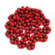 Czech pressed flower bead - Red Green - 5mm
