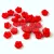 Czech pressed flower bead - Red - 5mm