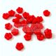 Czech pressed flower bead - Red - 5mm