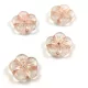Cseh préselt virág gyöngy - Crystal Rose Gold - 14mm