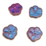 Czech Pressed Glass Bead - Primrose - Crystal Matt Sliperit - 15mm