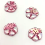 Czech Pressed Glass Bead - Primrose - Crystal AB Fuchsia - 15mm