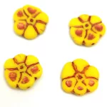 Czech Pressed Glass Bead - Primrose - Jonquil Copper - 15mm