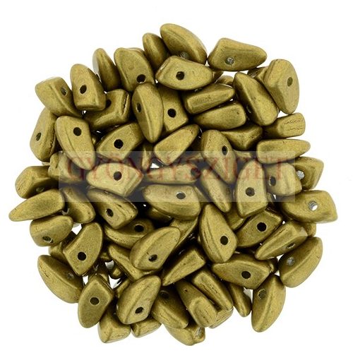 Czech Mates Prong - Saturated Metallic Spicy Mustard - 3x6mm