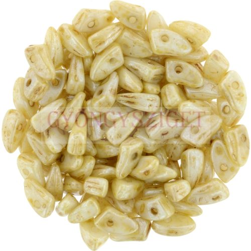 Czech Mates Prong - Alabaster Picasso - 3x6mm