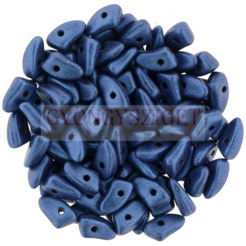 Czech Mates Prong - matte metallic blue - 3x6mm