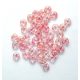Cseh négylyukú lencse gyöngy - Quadra lentil gyöngy - Transparent Topaz Rose Luster -6mm