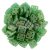 Cseh négylyukú négyzet - Quadra Tile gyöngy - Sueded Gold Atlantis Green - 6x6mm