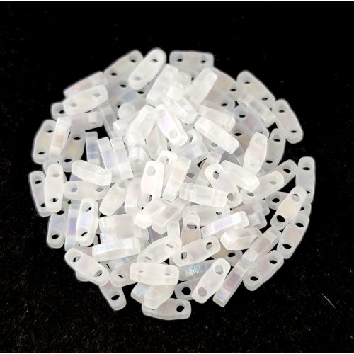 Miyuki Quarter Tila bead - 131fr - Matte Transparent Crystal AB - 1.2 x 5mm
