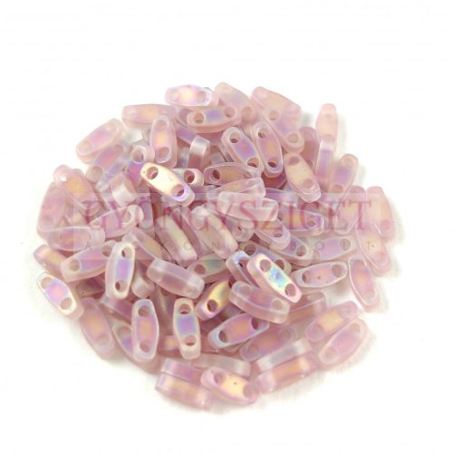 Miyuki Quarter Tila bead - 142fr - Matte Transparent Smoky Amethyst AB - 1.2 x 5mm