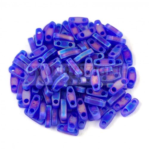 Miyuki Quarter Tila bead - 151fr - Matte Transparent Cobalt AB - 1.2 x 5mm