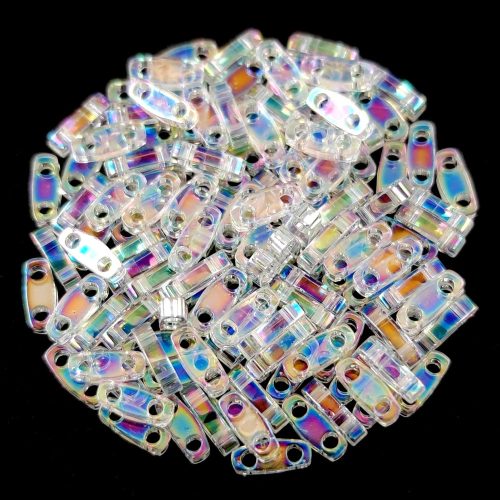 Miyuki Quarter Tila gyöngy - 250 - Transparent Crystal AB - 1.2 x 5mm