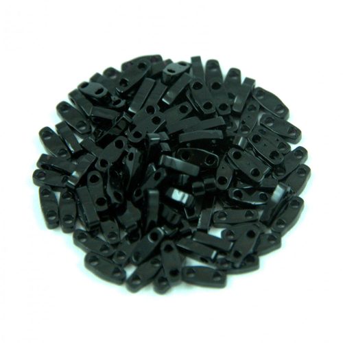 Miyuki Quarter Tila gyöngy - 401 - Opaque Black - 1.2 x 5mm