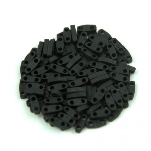 Miyuki Quarter Tila gyöngy - 401f - Opaque Frosted Black - 1.2 x 5mm