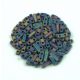 Miyuki Quarter Tila bead - 401f - Opaque Frosted Rainbow Black - 1.2 x 5mm