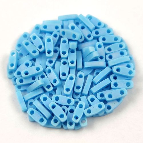 Miyuki Quarter Tila bead - 413fr - Opaque Matt Turquoise Blue AB - 1.2 x 5mm