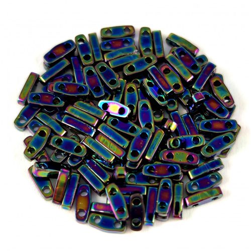 Miyuki Quarter Tila bead - 455 - Metallic Variegated Blue Iris - 1.2 x 5mm