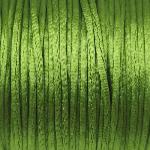 Selyem zsinór (rattail) - 1mm - Apple Green