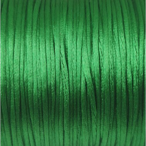 Selyem zsinór (rattail) - 1mm - Emerald