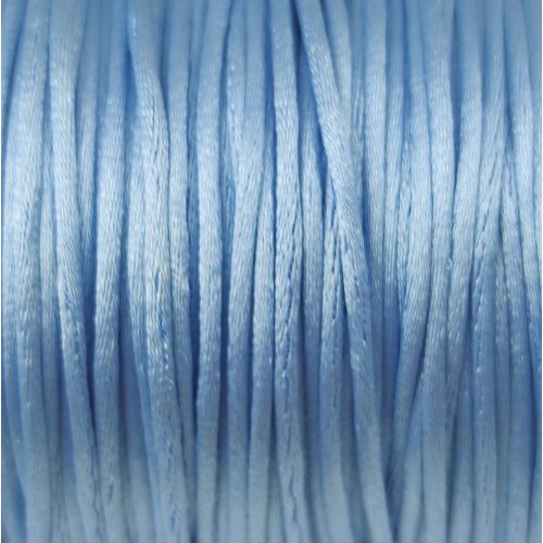 Selyem zsinór (rattail) - 1mm - Light Blue