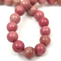 Rhodonit round bead - rose - 8mm - strand
