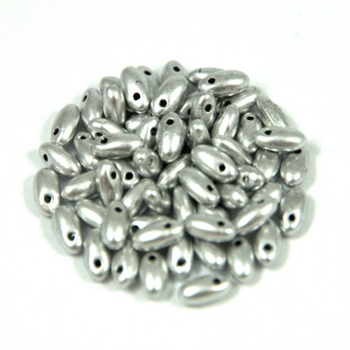 Rizo - Czech Glass Bead - aluminium - 2.5x6mm