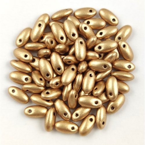 Rizo - Czech Glass Bead - aztec gold - 2.5x6mm