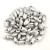 Rizo gyöngy - Crystal Etched Silver - 2.5x6mm